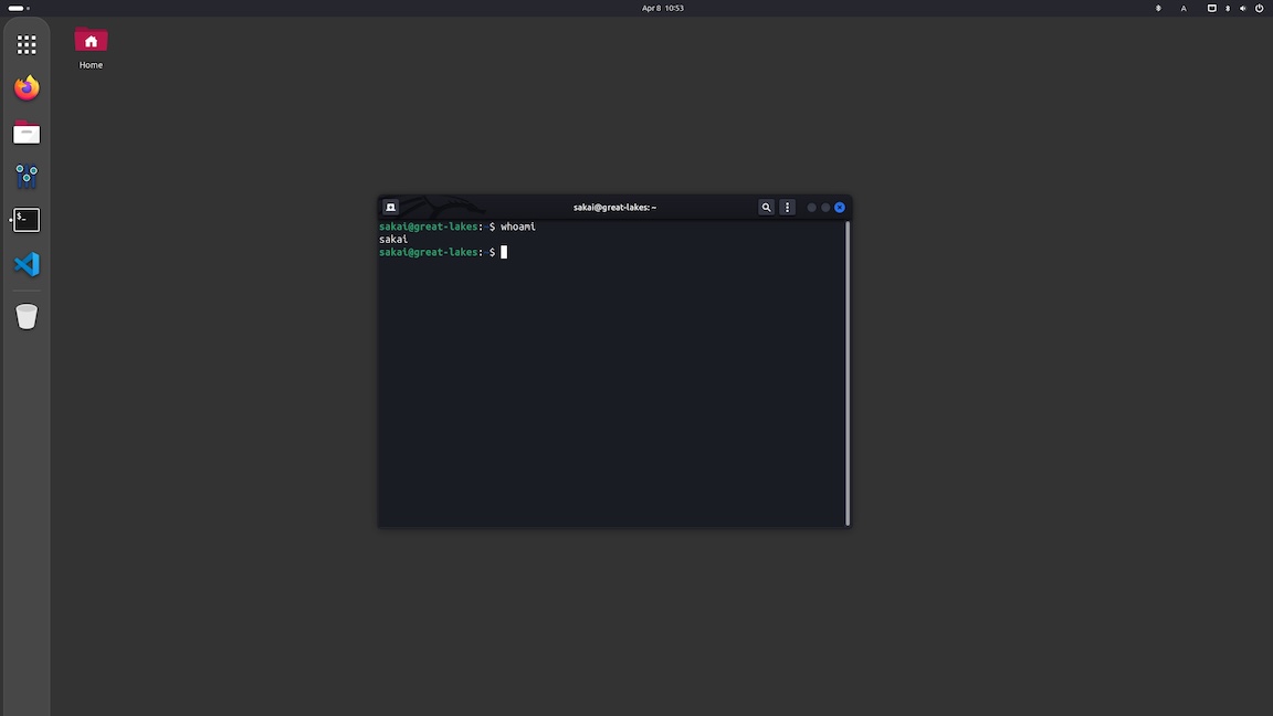 Ubuntu v24 with GNOME desktop environment, showing clean interface and neofetch output on T2 Mac mini